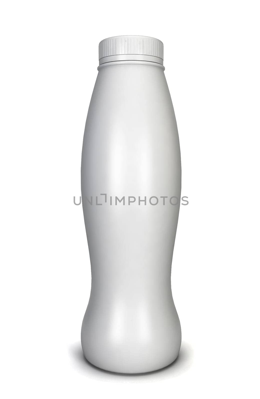 Yogurt bottle. 3d illustration isolated on white background