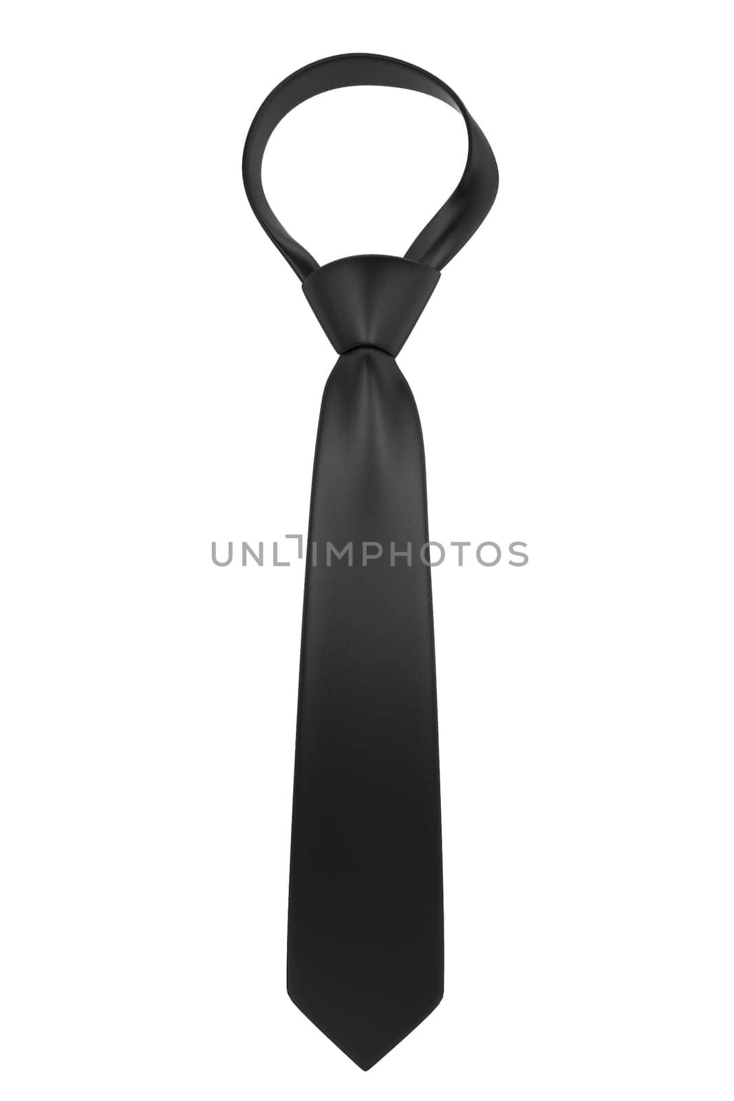 Silk necktie. 3d illustration isolated on white background