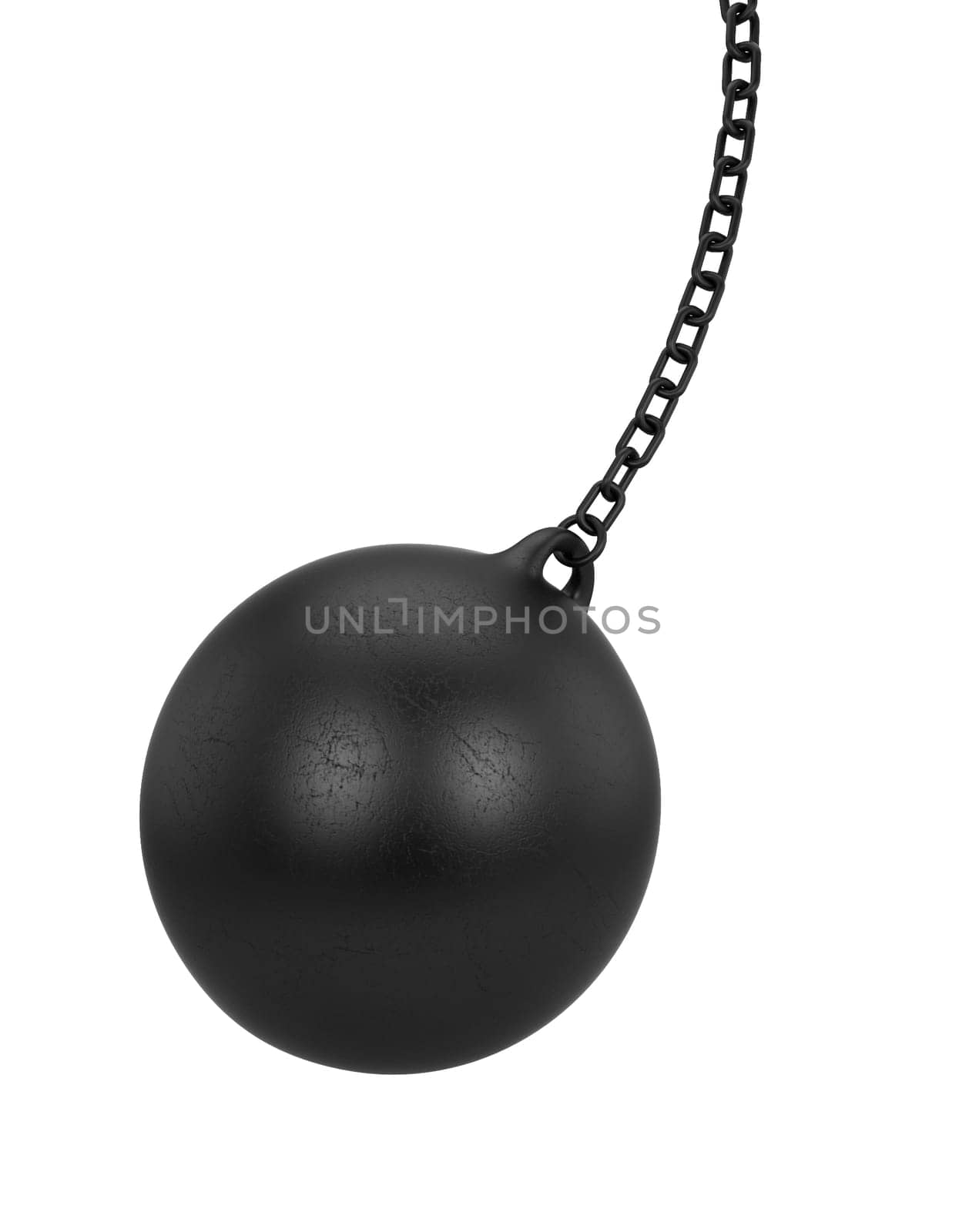 Wrecking ball. 3d illustration isolated on white background