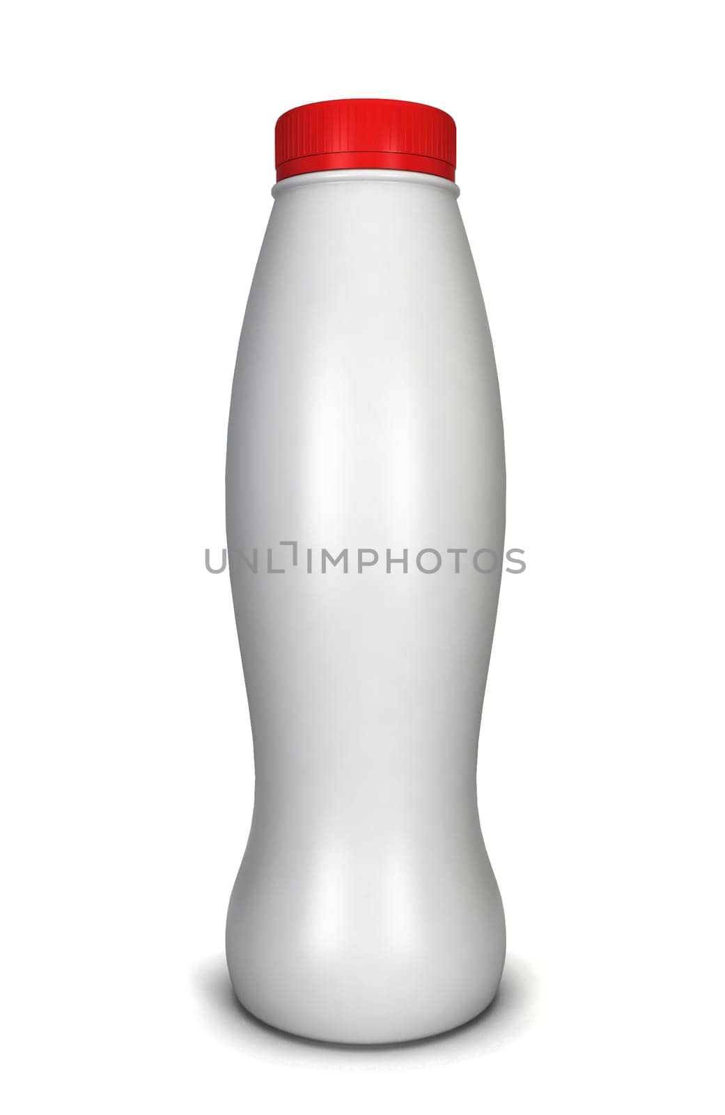 Yogurt bottle. 3d illustration isolated on white background