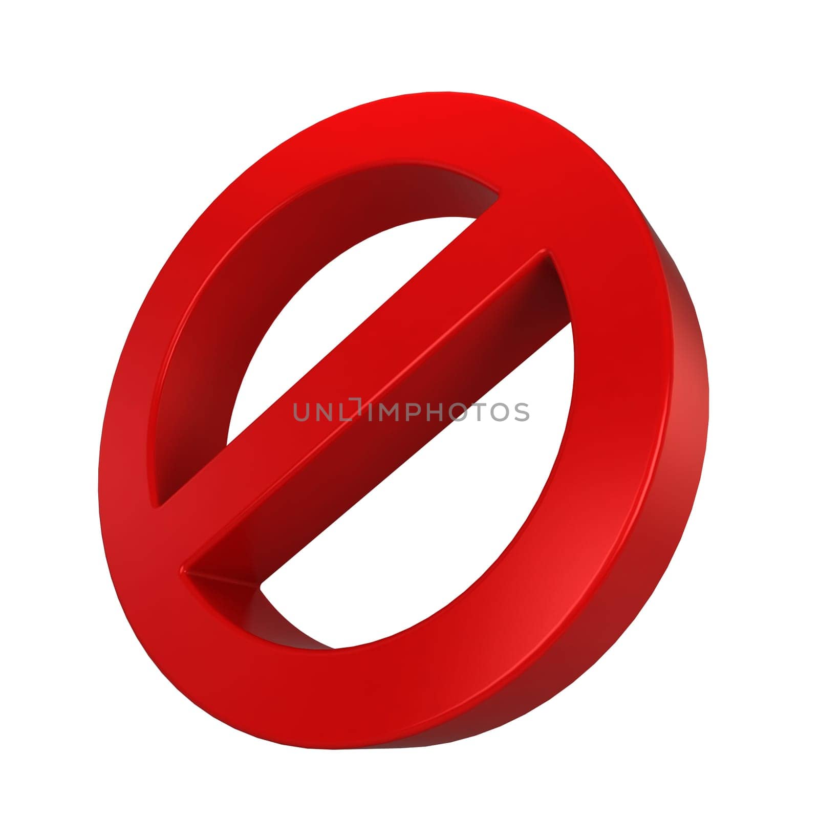 Warning sign. 3d illustration isolated on white background