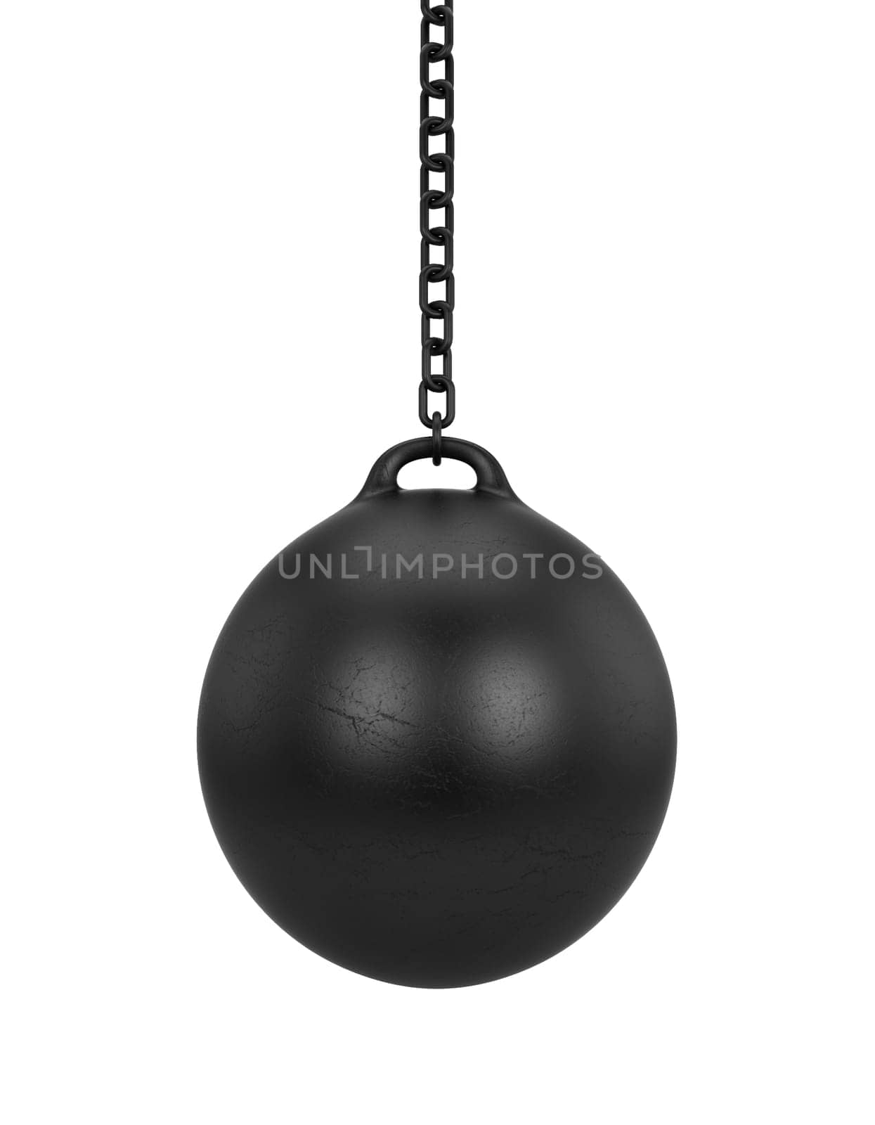 Wrecking ball. 3d illustration isolated on white background