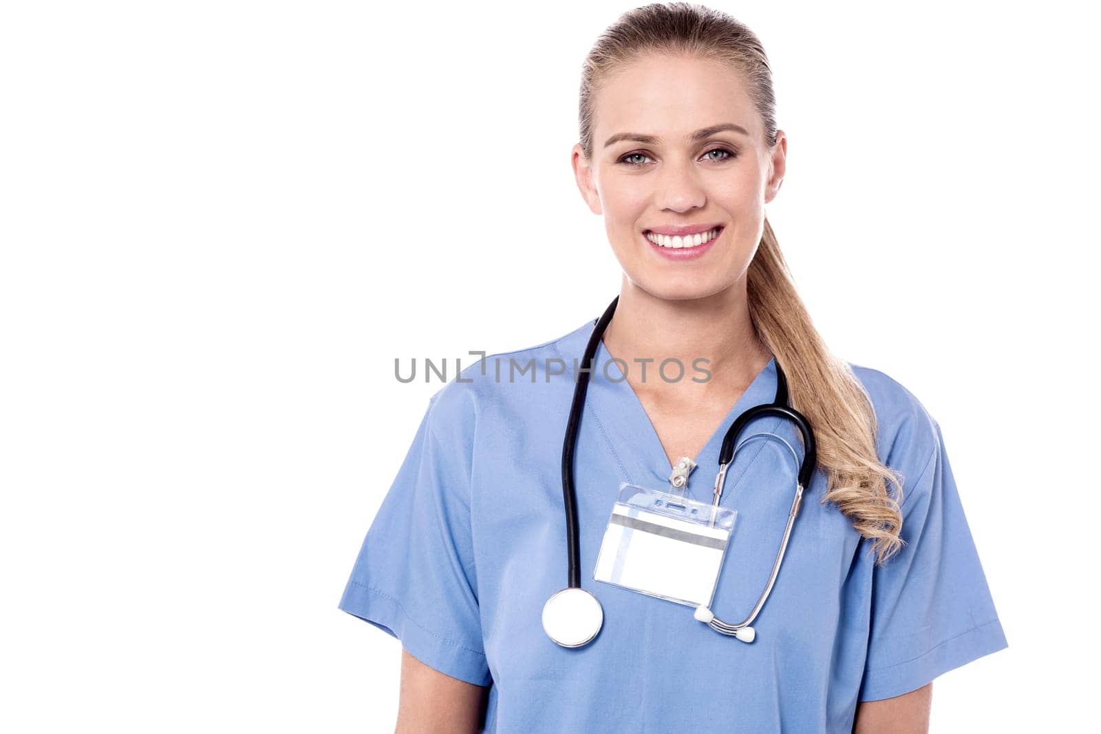 Cheerful doctor with stethoscope