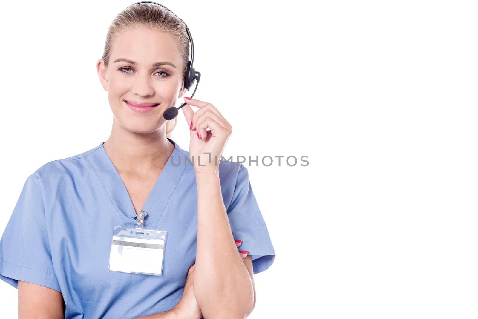 Cheerful call centre operator, medical expert.