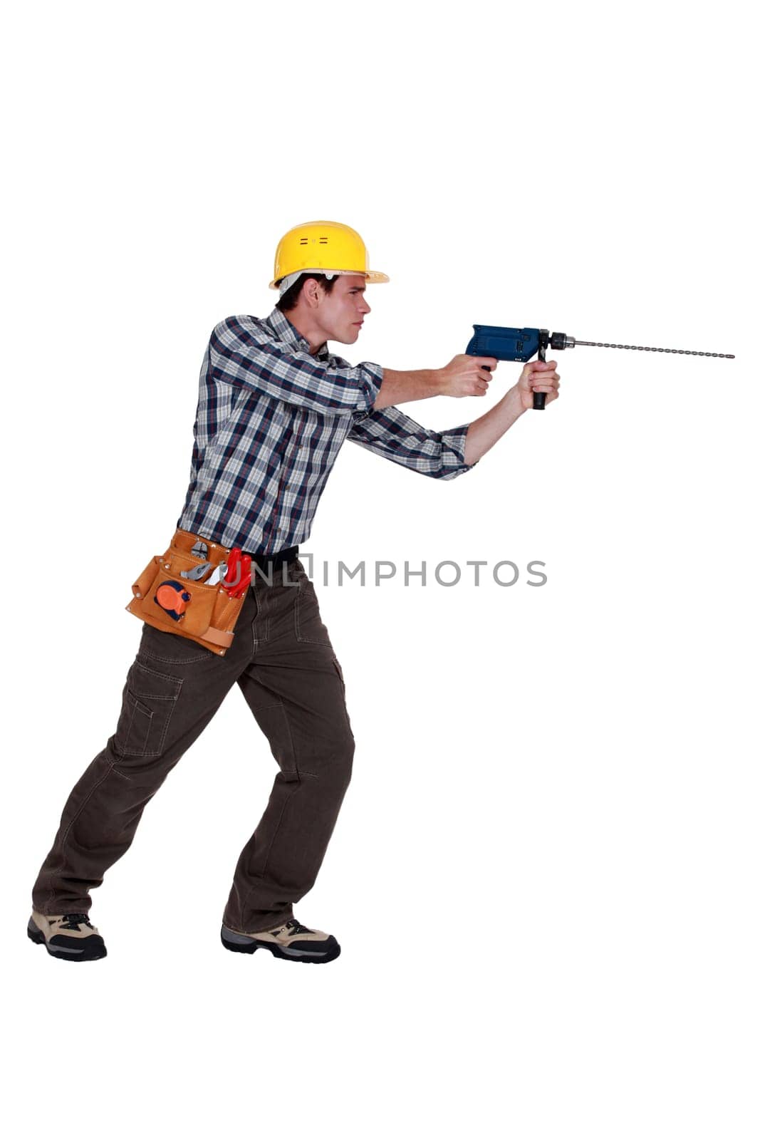 Man using drill