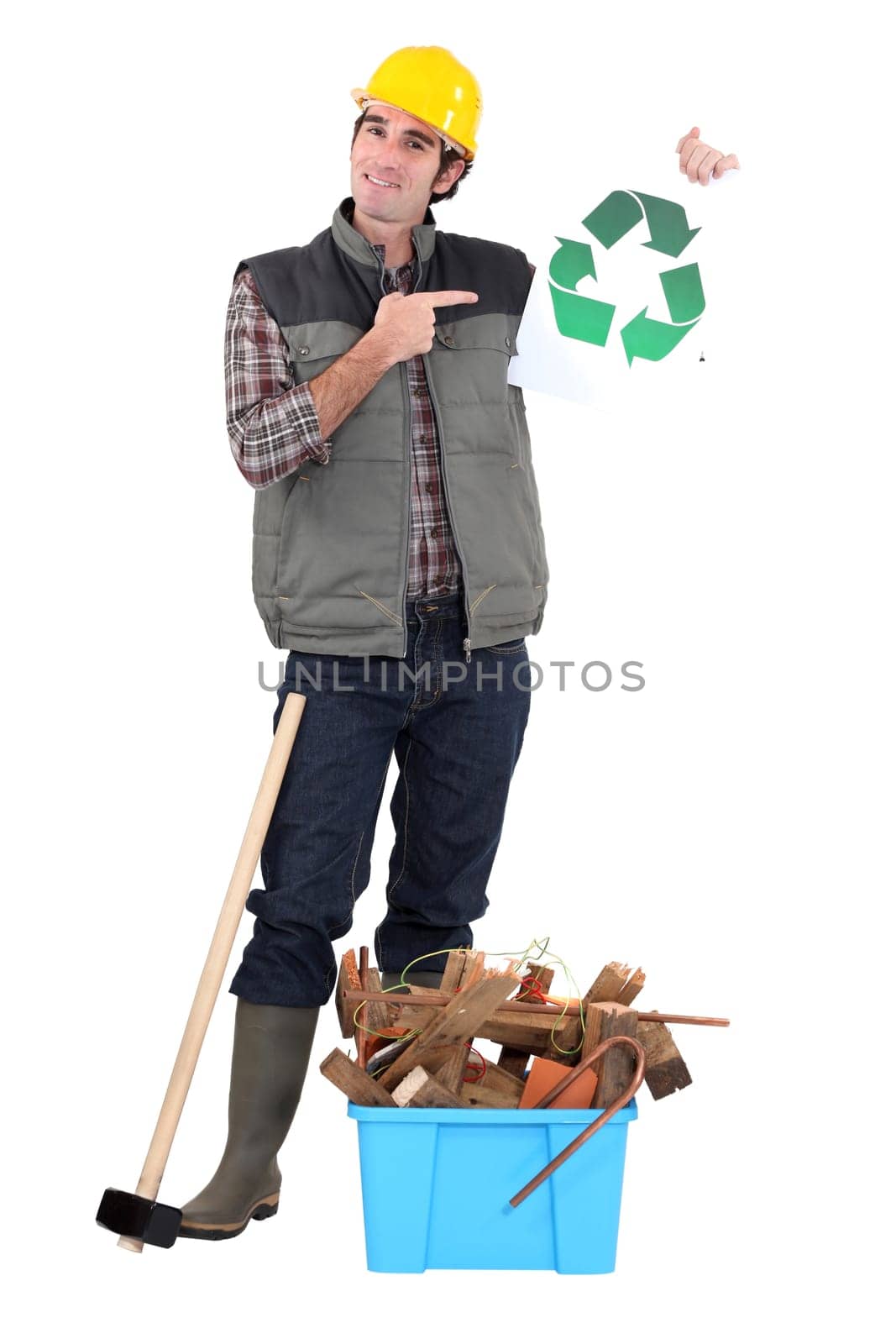 Builder recycling waste