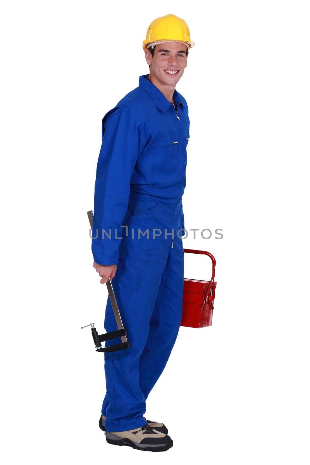young craftsman posing