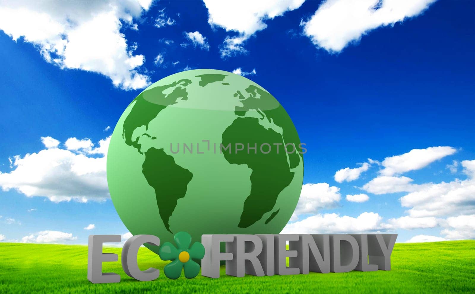 Eco Friendly Concept.  (3D Render)