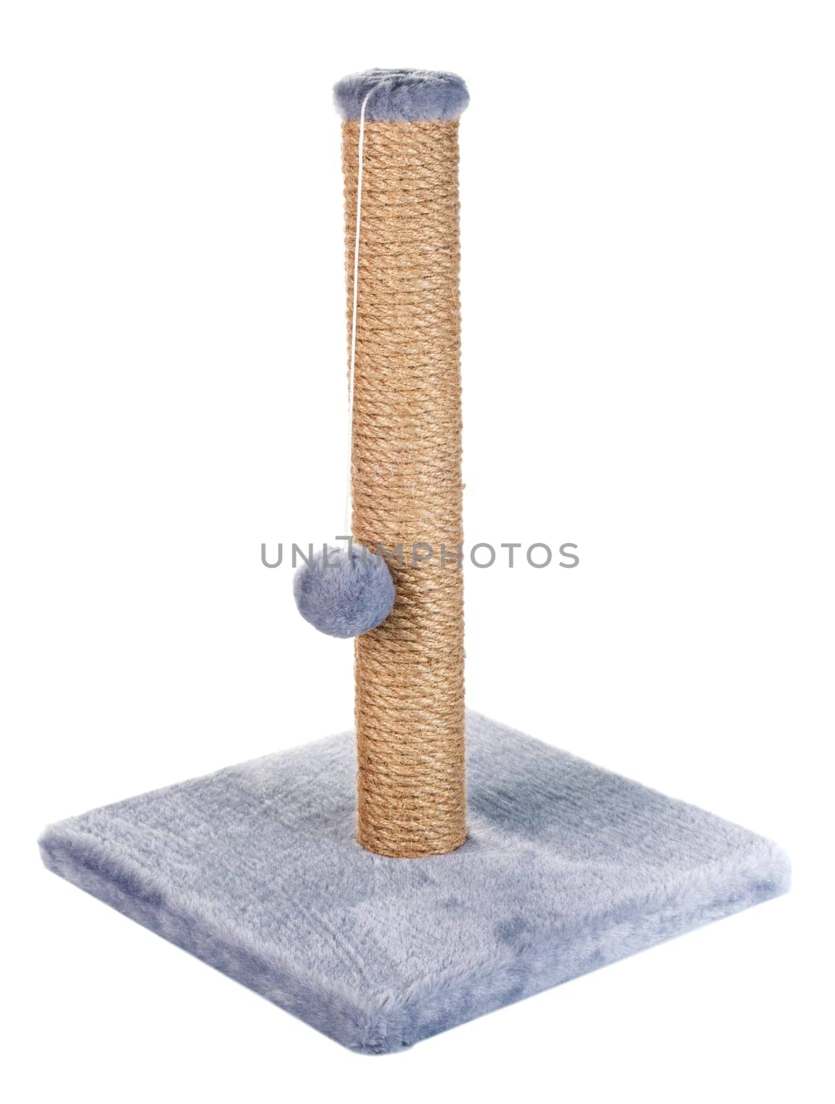 Cat scratching post  isolated on  white  background