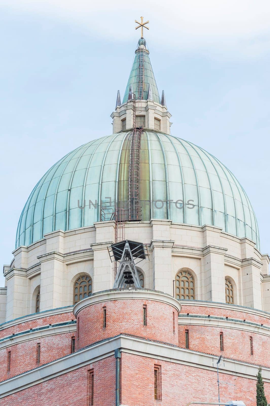 The architecture of the Church War Memorial in Udine Italy