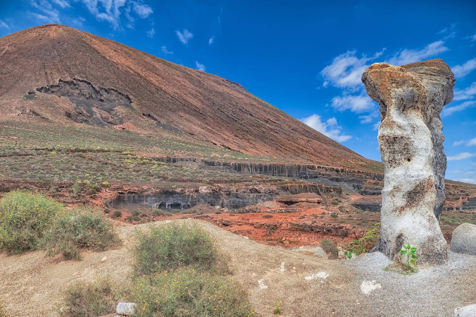 beautiful rock formations at the Barranco de las Piletas in Lanzarote