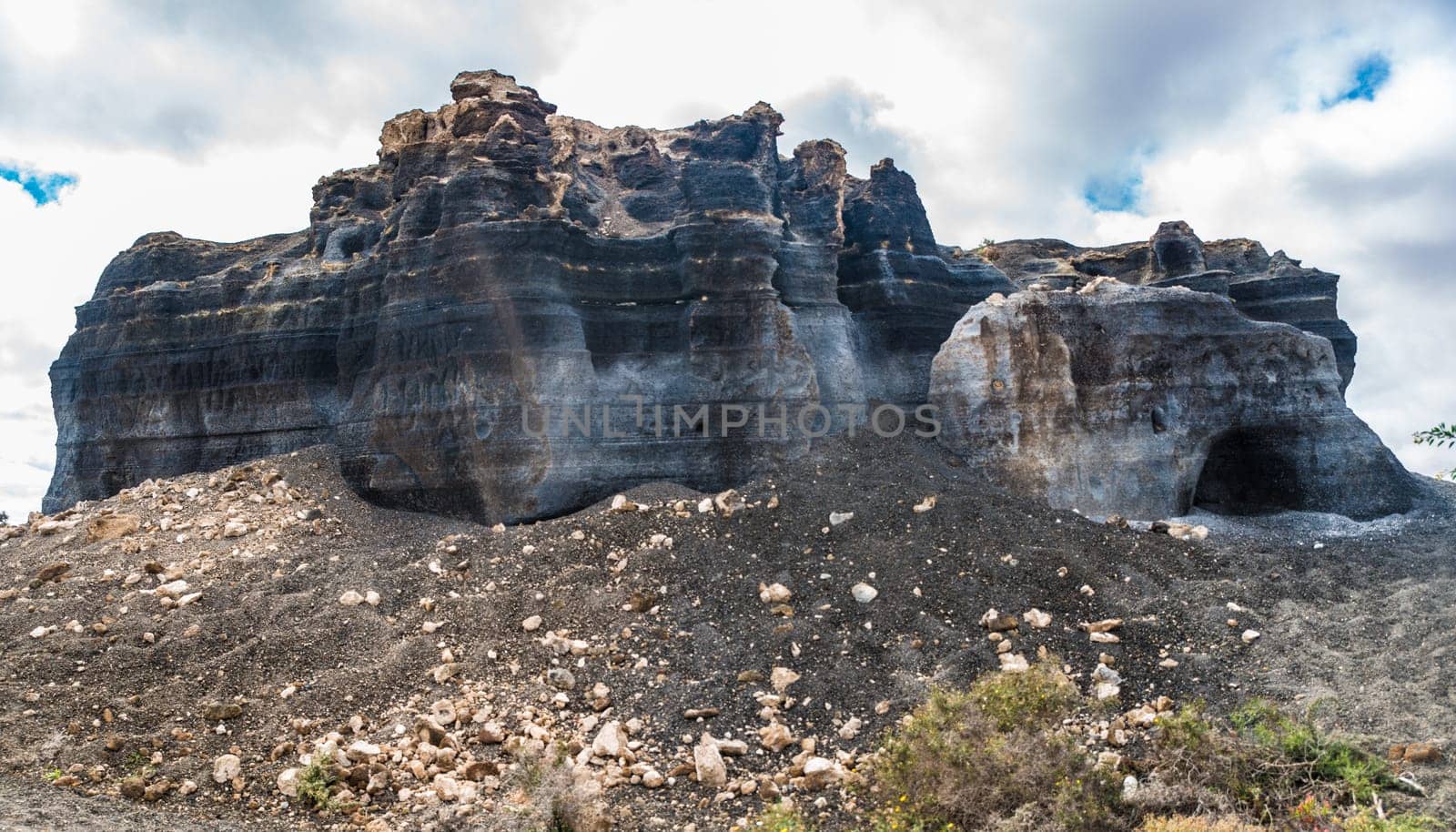 beautiful rock formations at the Barranco de las Piletas in Lanzarote