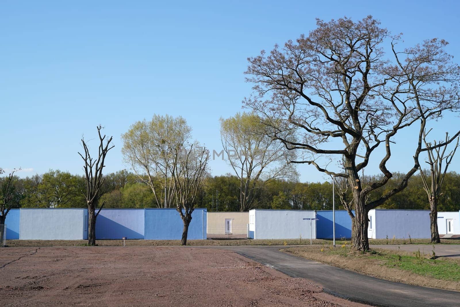 Refugee shelters on the outskirts of the city of Magdeburg