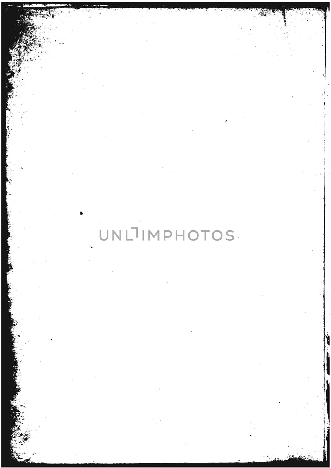 Black grunge border on a white background