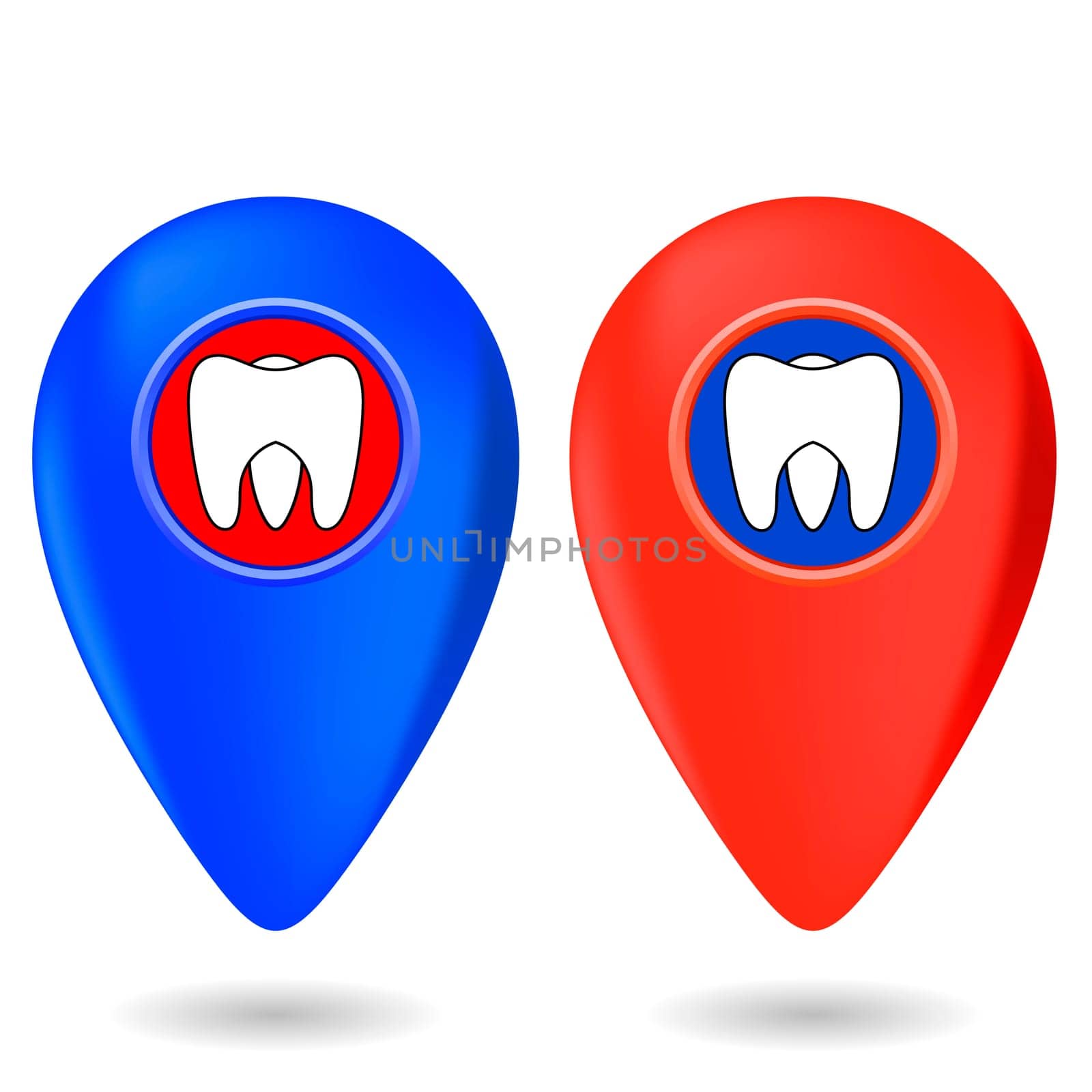 Dentist Icon, Dentist Red Marker, Dentist Red Icon, Dentist Icon Blue, Dentist Marker Blue, Dentist I, Dentist icon Set, Dentist Icon Isolated on White, Dentist Icon Web, Dentist Icon Art.