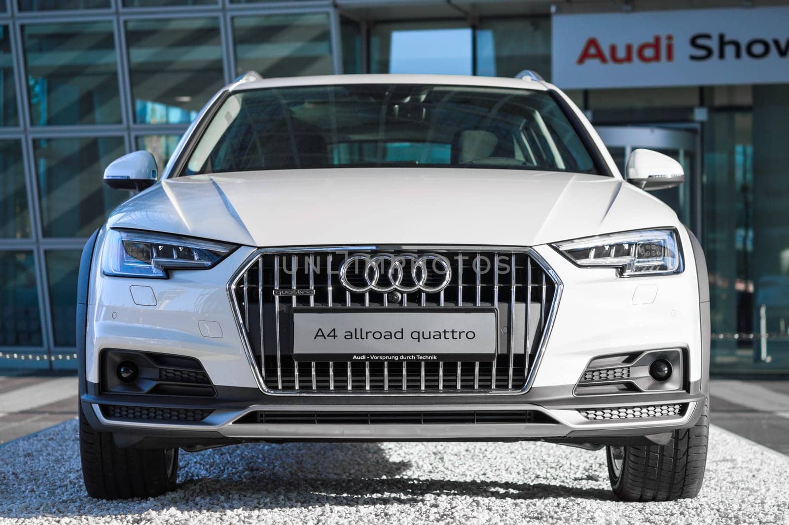 Munich, Germany - May 6, 2016: Audi A4 allroad quattro is new modern SUV car model with four wheel drive system and powerful diesel engine.