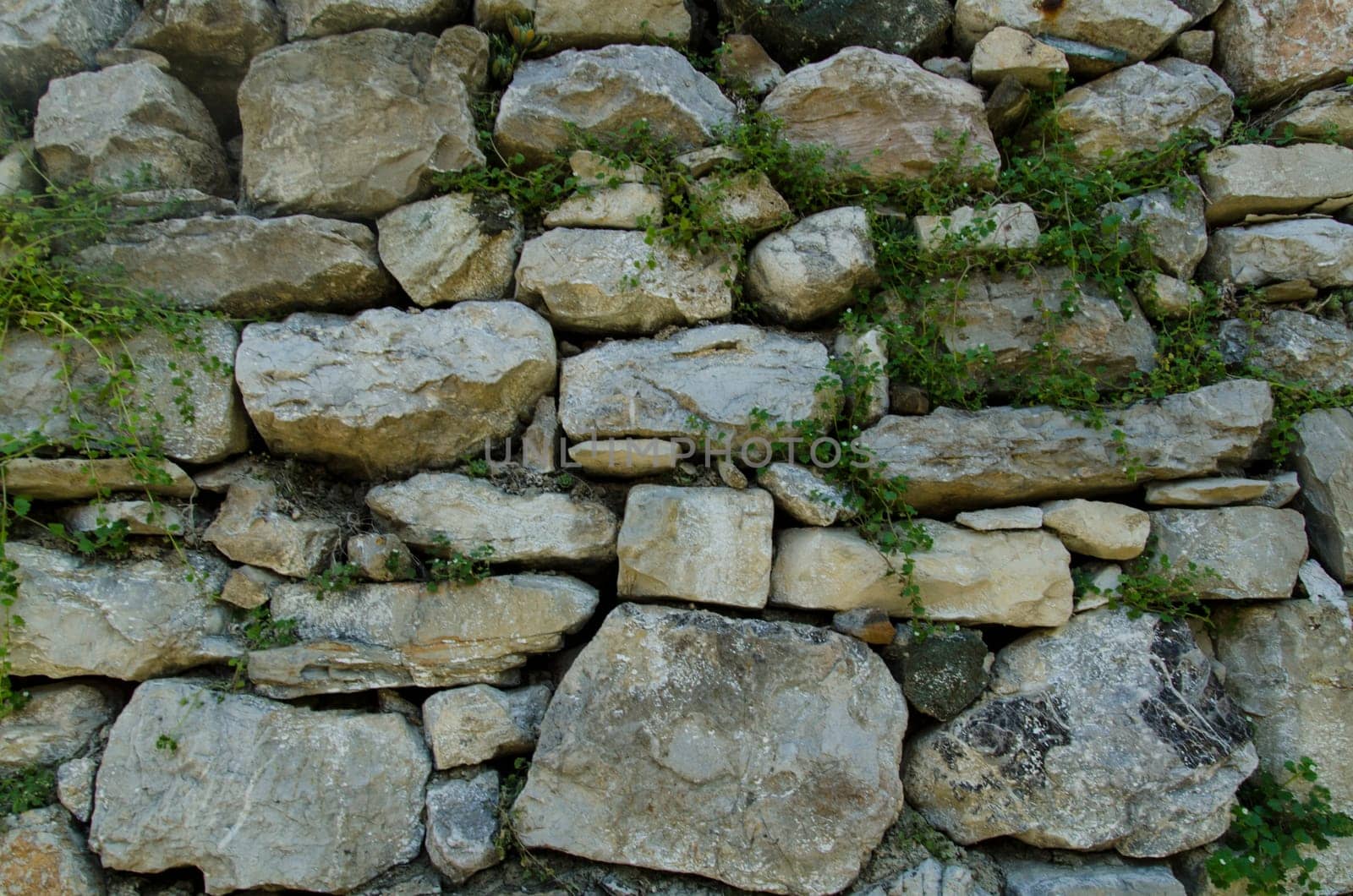 combined with hand made stone wall with mortar