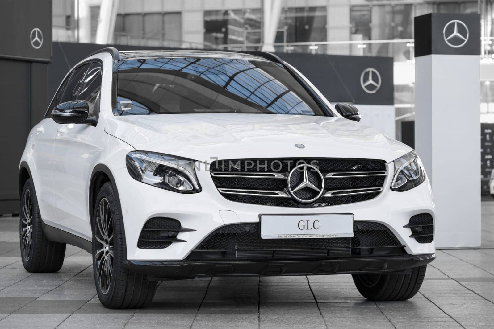 Munich, Germany - May 6, 2016: Modern model of prestigious Mercedes-Benz GLC-class SUV crossover.