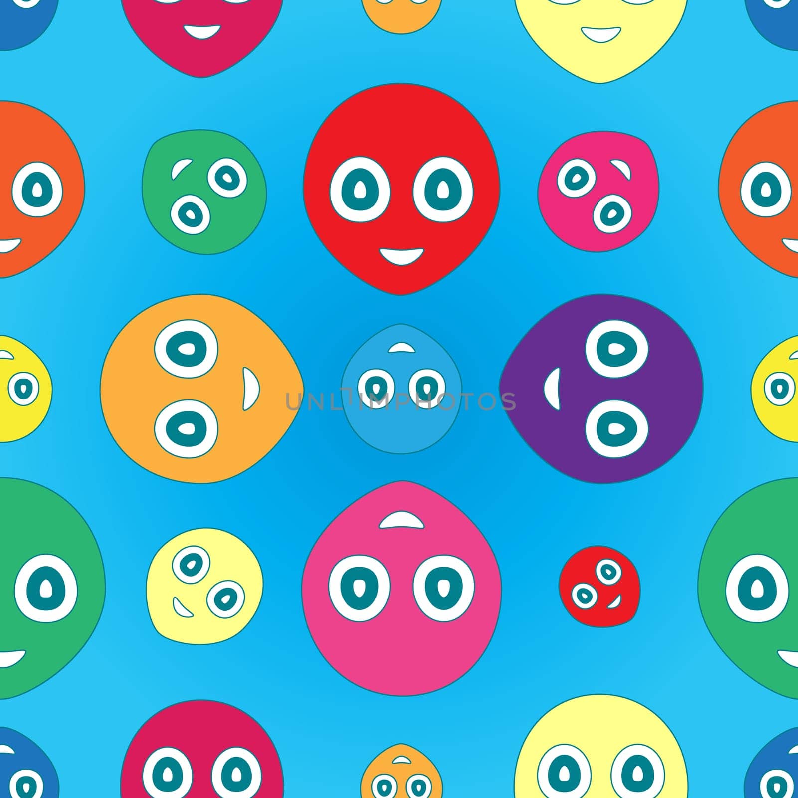 smiley seamless pattern for children background made in vector