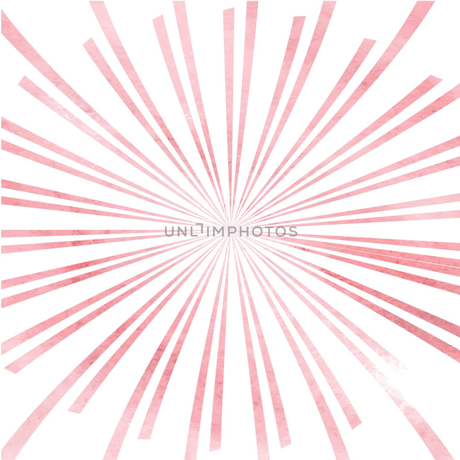 pink watercolor rays for retro background design. Vector illustration.