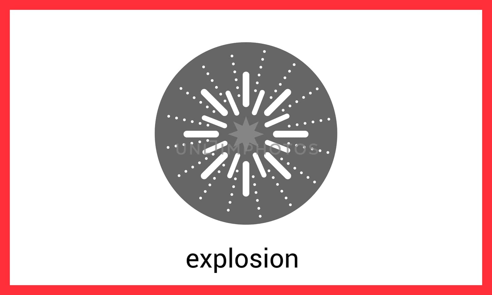 Explosion contour outline vector icon. Detonate linear pictogram
