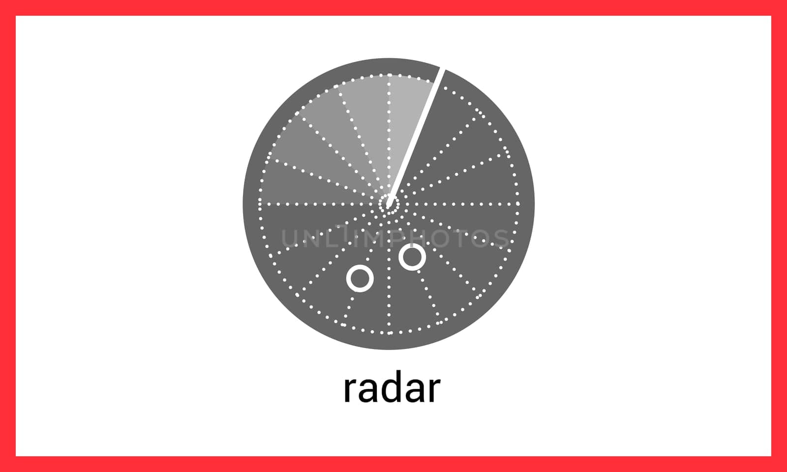 Radar contour outline vector icon. Sonar linear pictogram