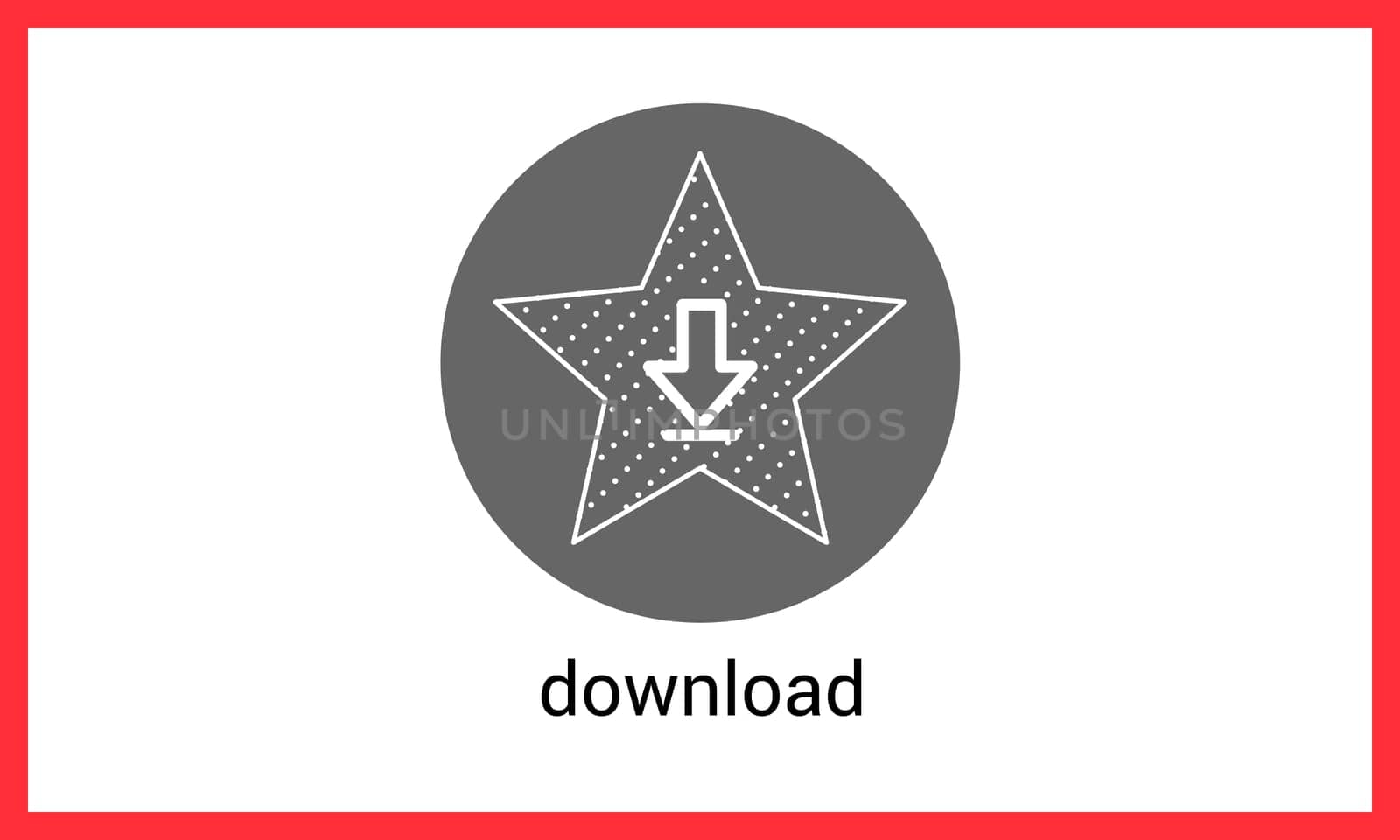 Download button contour outline vector eps icon.
