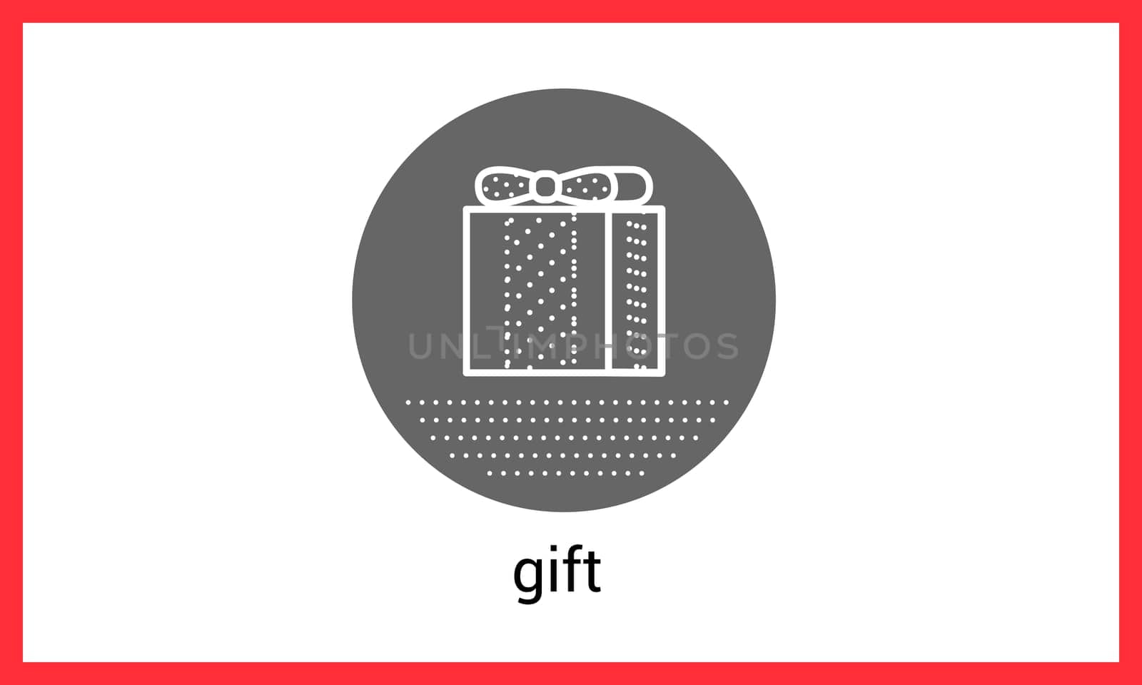 Gift box contour outline vector icon. Surprise linear pictogram