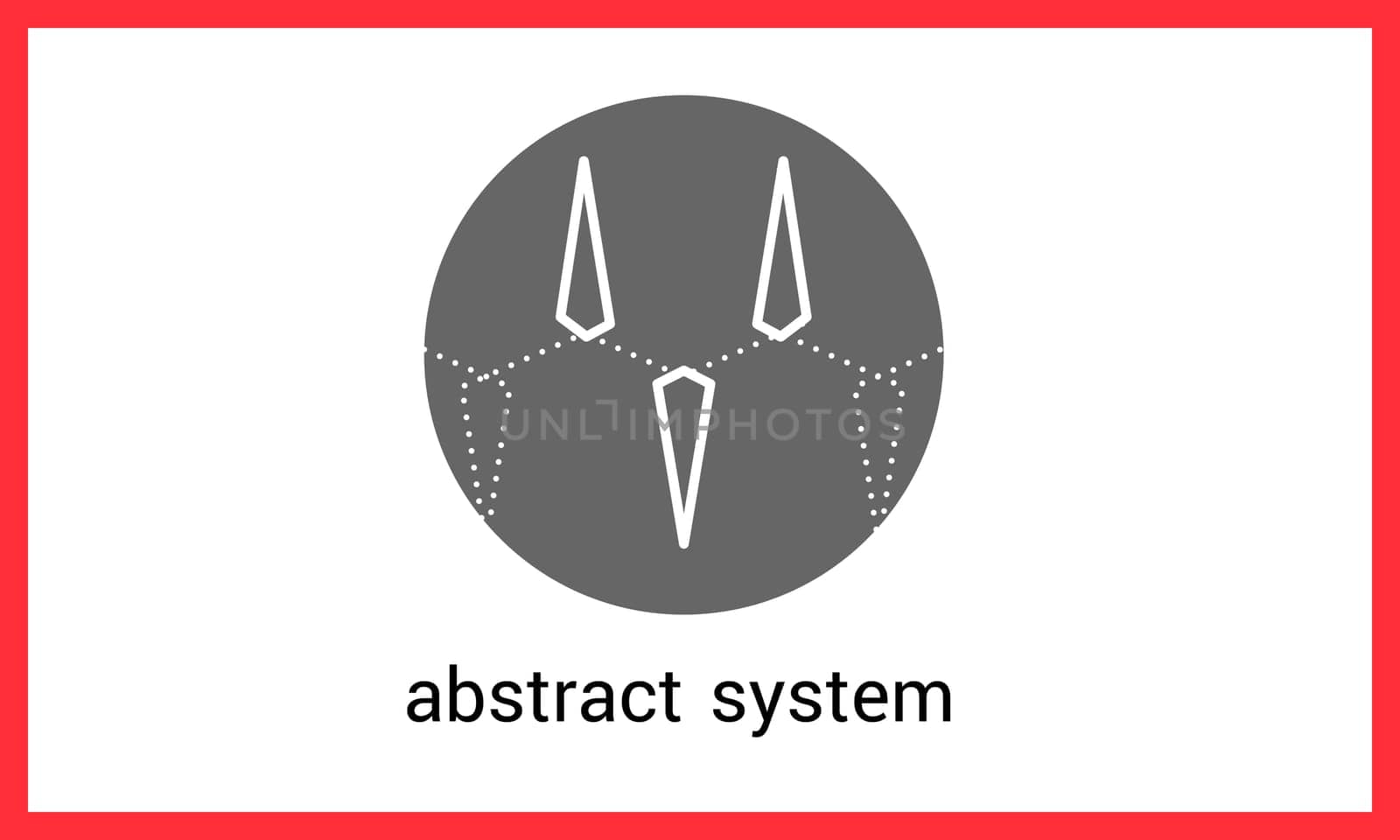 Abstract triangle logo contour outline vector icon. Prism geometric linear pictogram