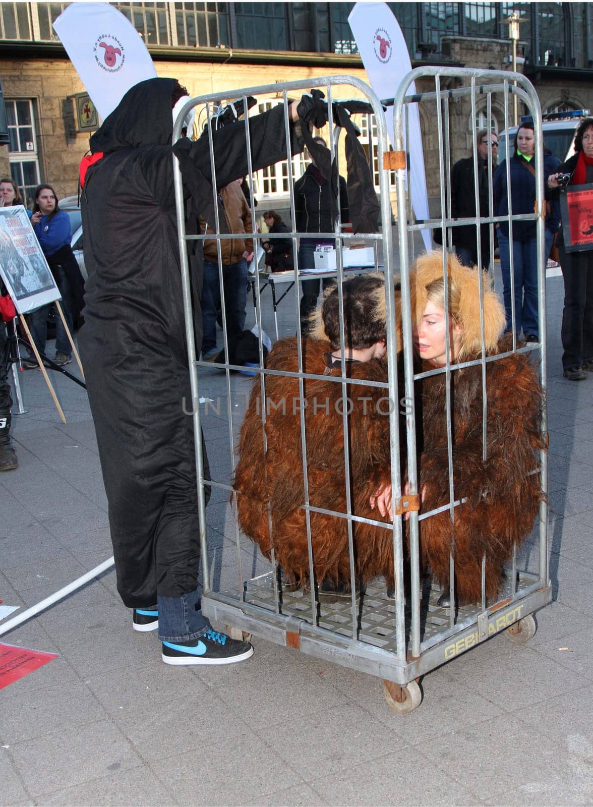 Hamburg - Nationwide demonstrations and vigils in Germany and Staedten in Europe on 08.03.2014 against the toting of the Romanian street dogs