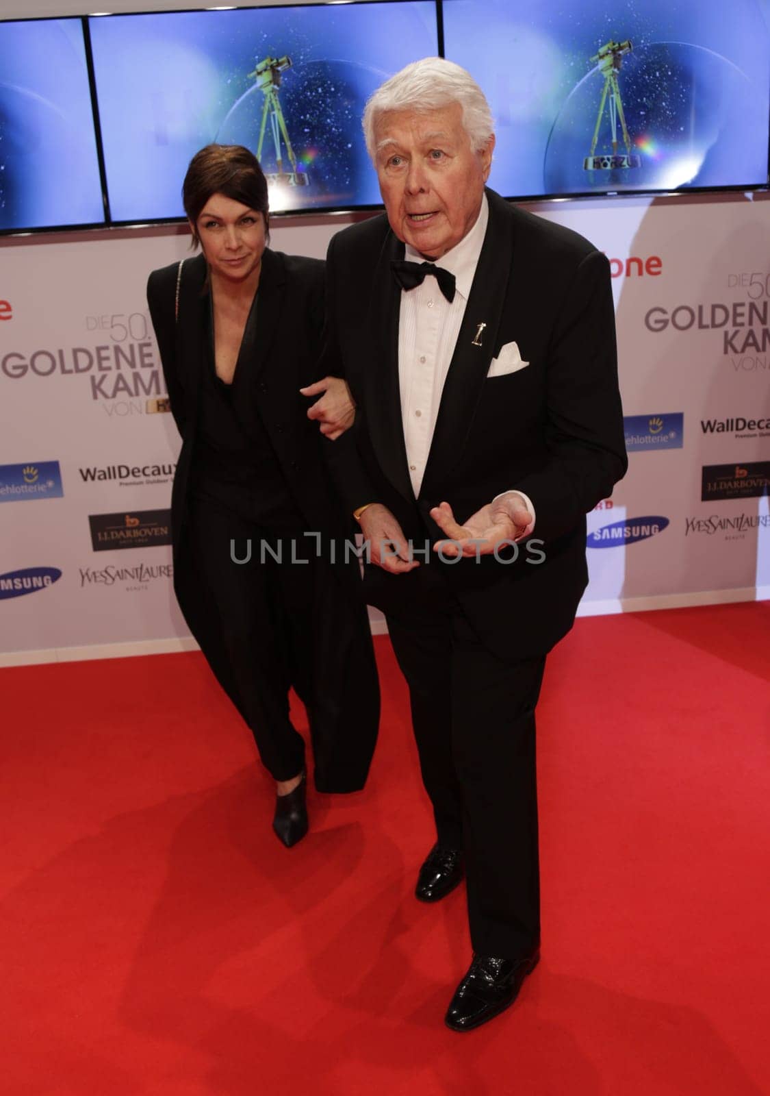 Peter Weck and daughter at the Golden Camera 2015