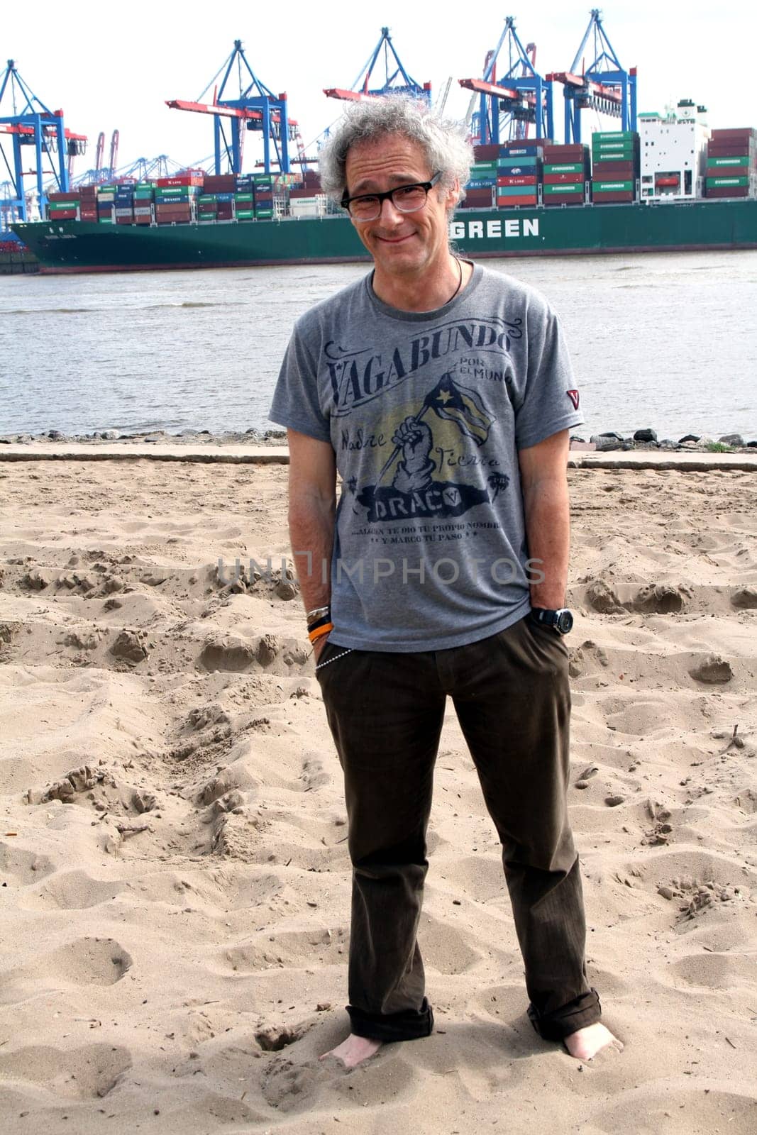 Dani Levy / fototermin des film der liebling des himmels am elbstrand oevelgoenne,hamburg
