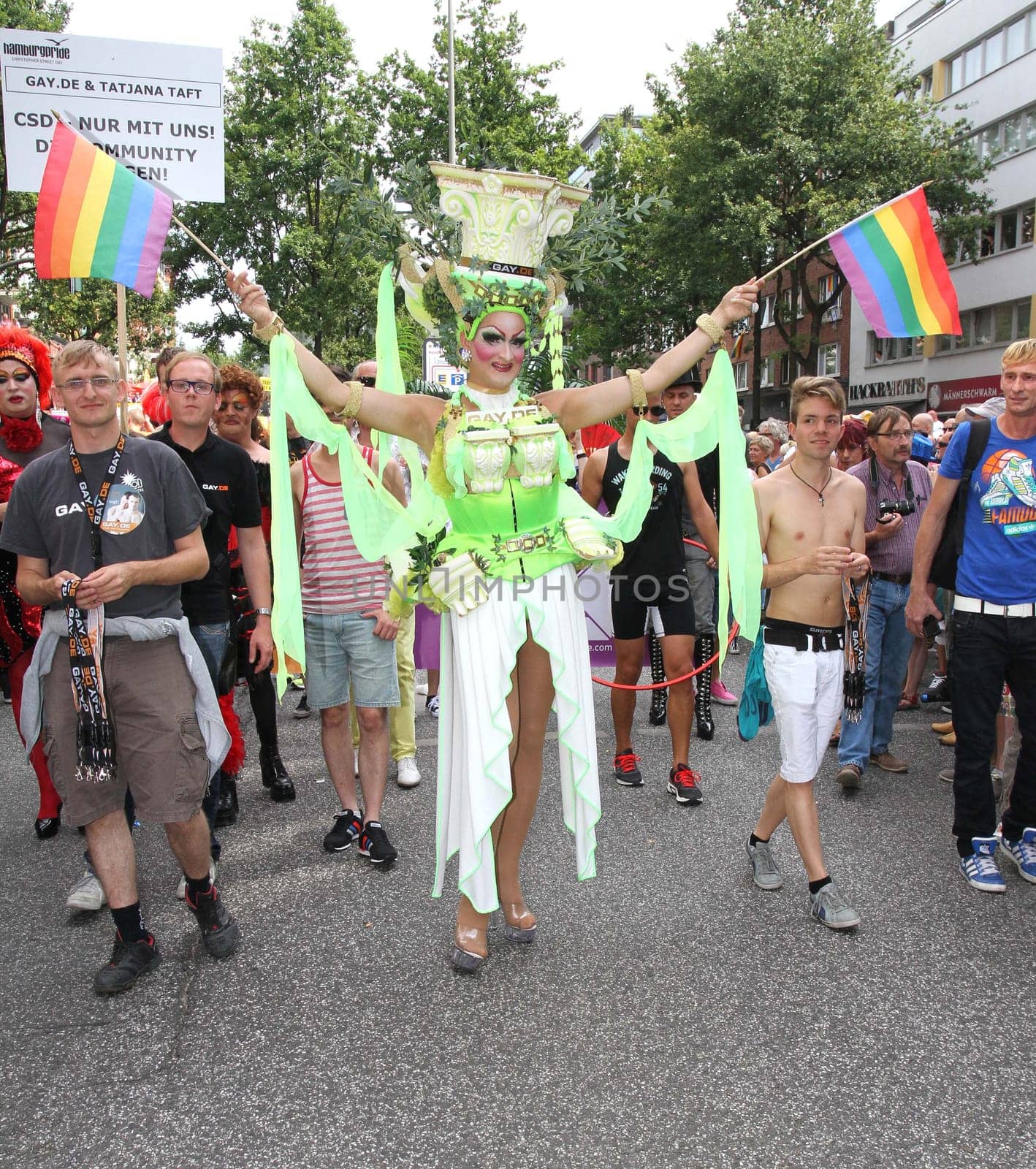 Tatjana Taft ,Christopher Street Day Parade through the City of Hamburg on 02.08.2014