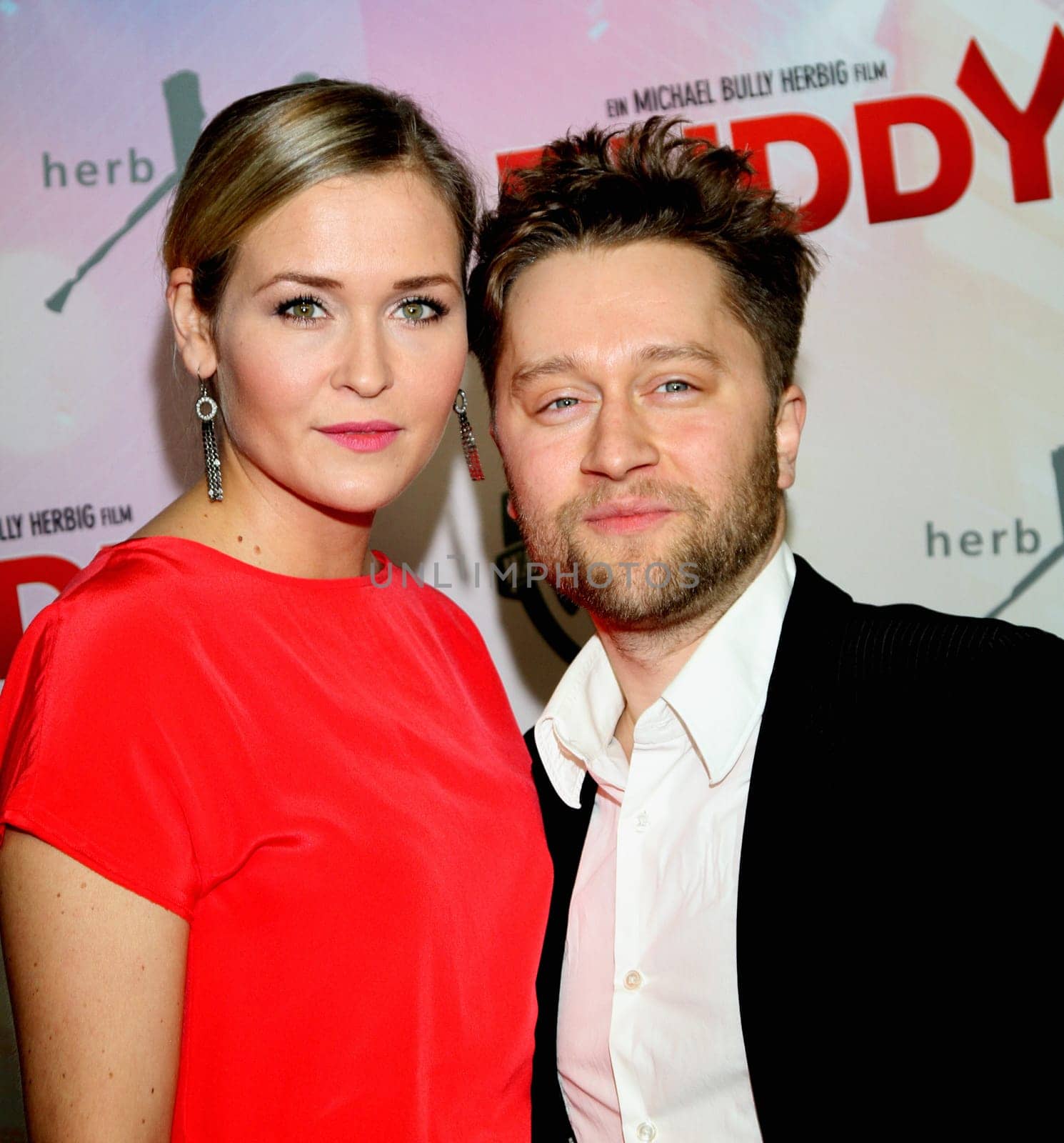 Judith Hoersch and Adrian Topol at the Buddy Premiere in Hamburg ,Passage Kino
