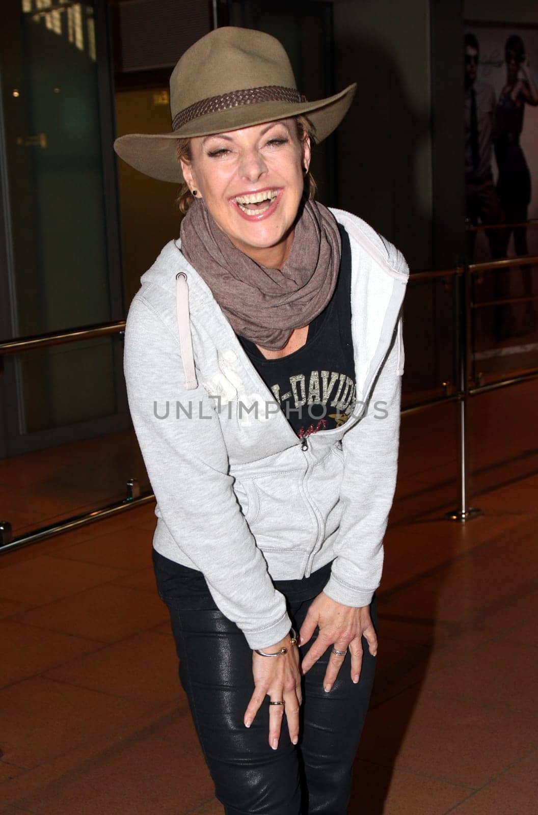 Arrival of Tanja Schumann at Hamburg Airport 04.02.2014