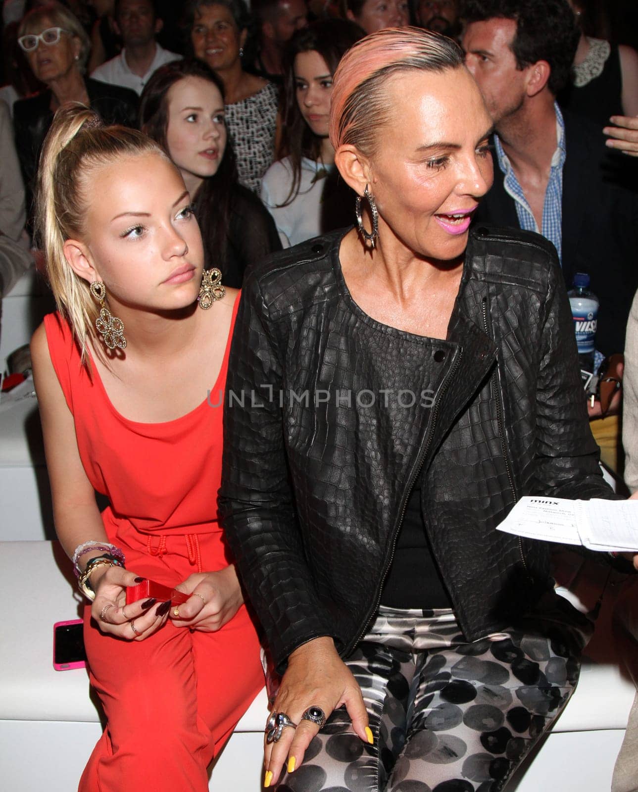 Natascha and Cheyenne Ochsennecht at the MBFW Minx Show