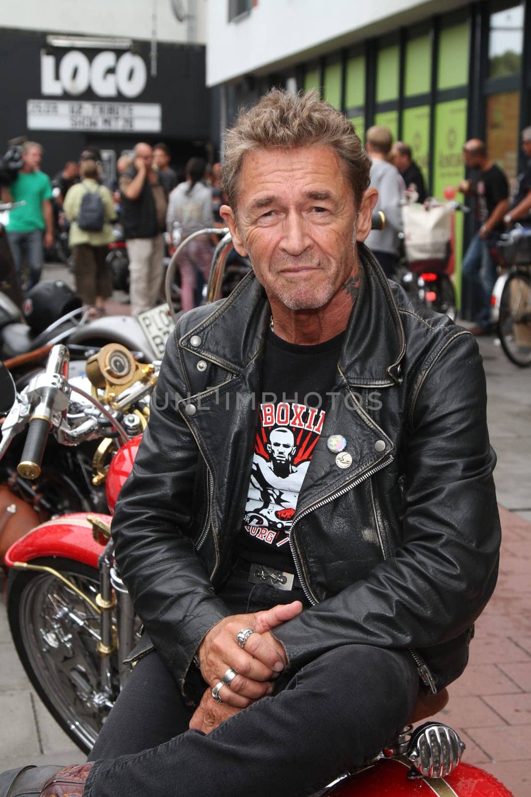 Peter Maffay shot his new music video with lots of Harleys at the Logo Musikclub Hamburg ,24.07.201