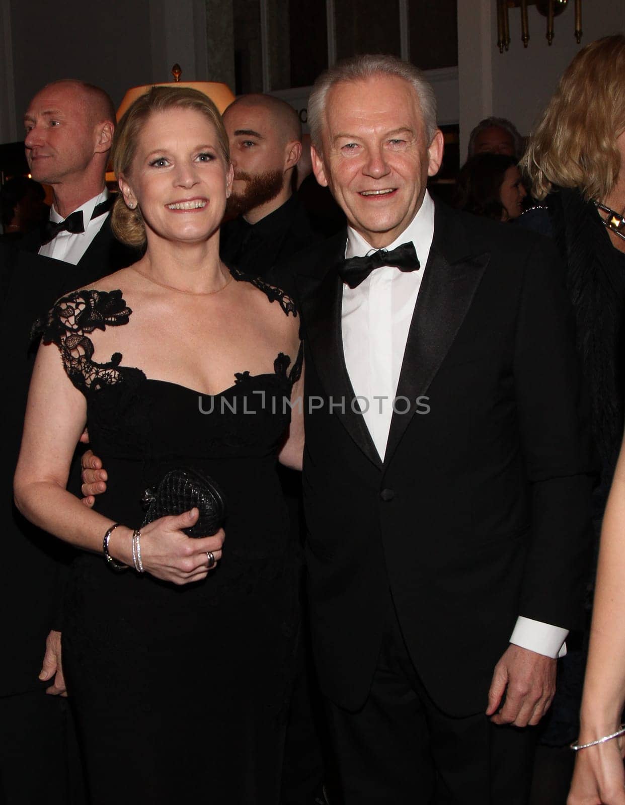Cornelia Poletto and Ruediger Grube at the Press Ball 2014 in Hamburg