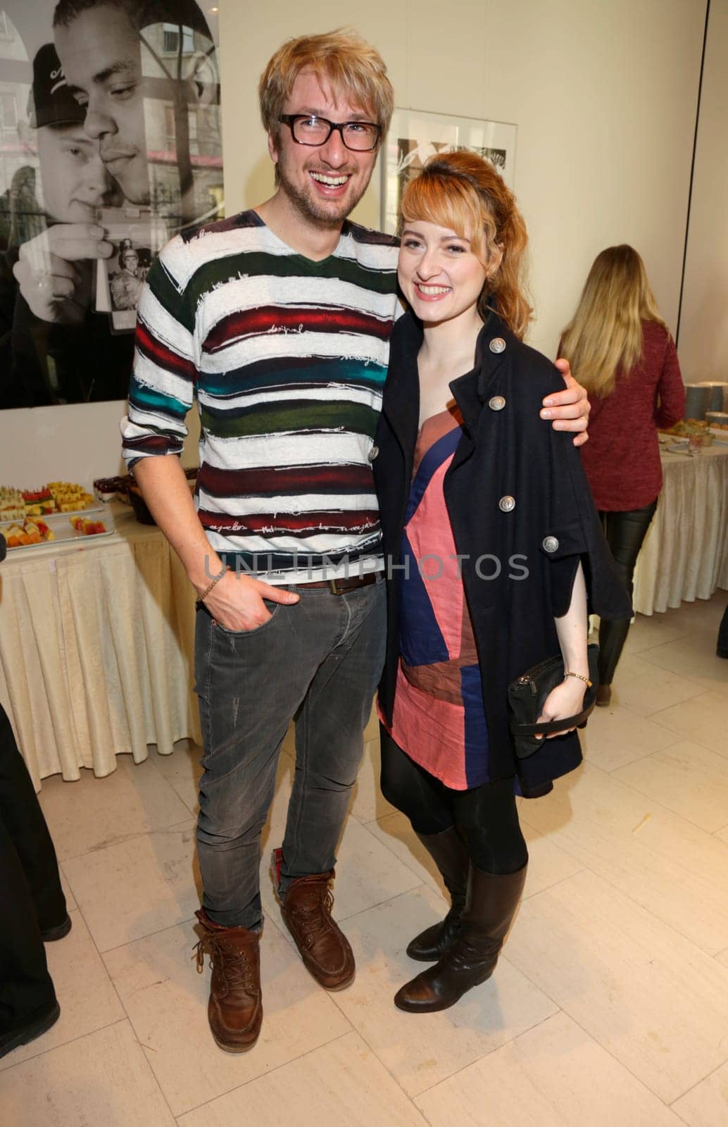 Tobias Rosen and Wanda Perdelwitz /Hamburger Filmbrunch during the Berlinale from the Filmfoerderung SH
