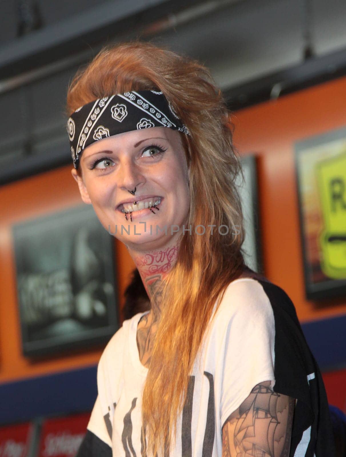 Jennifer Weist ,Showcase and autograph session of the German rock band Jennifer Rostock at Saturn in Moenckebergstrasse,Hamburg,02.08.2011