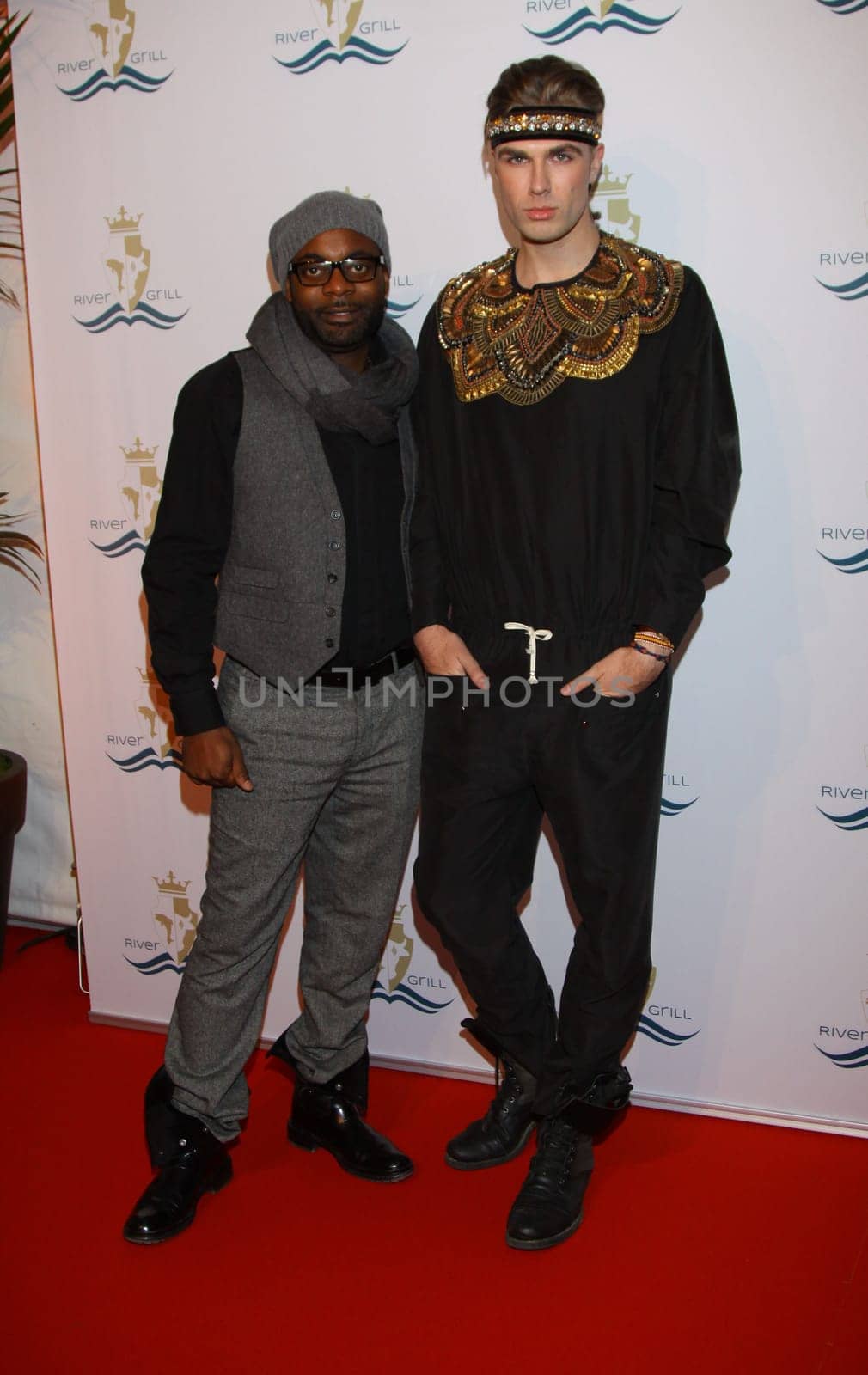 Andre Borchers and friend River Grill opening at the Port of Hamburg