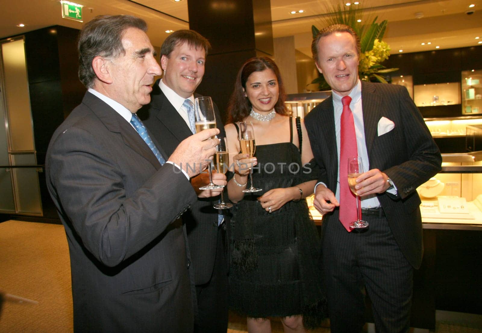 Cecare Settepassi,Nazalia Butcher,Duane Butcher and Hubertus von Frankenberg at the Tiffany opening at the Neuer Wall Hamburg with 500 invited guests /14.06.2007/