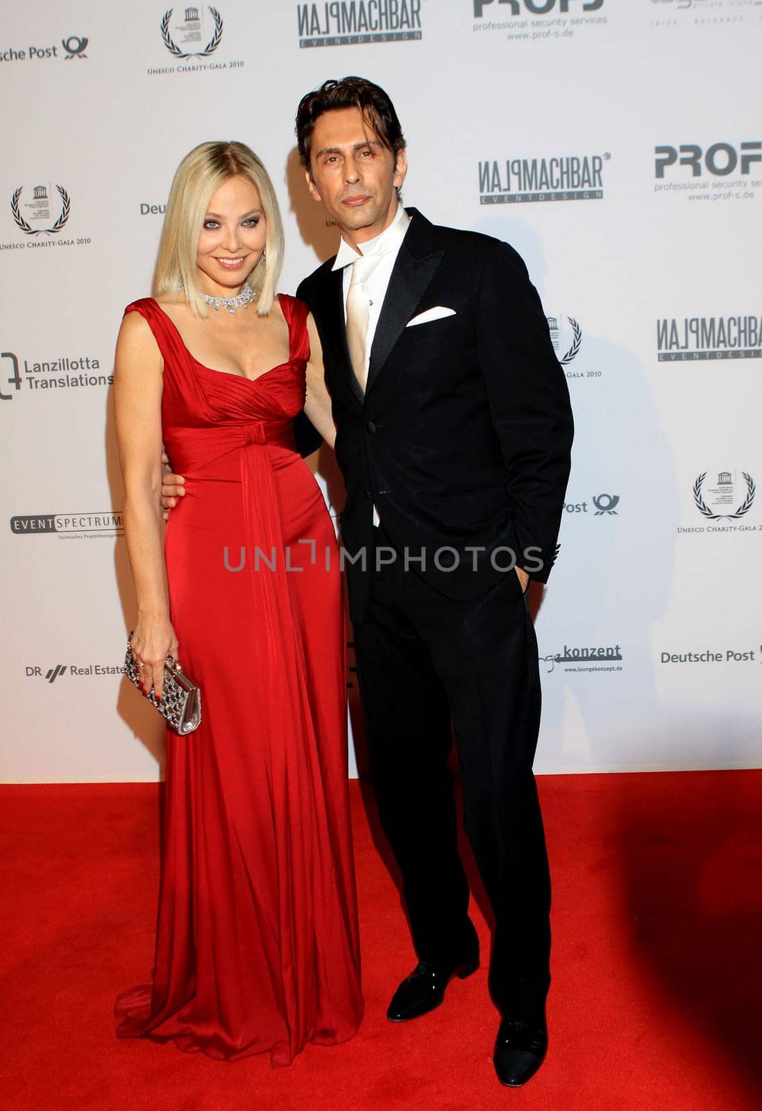 Ornella Muti and Fabrice Kerherve ,UNESCO Charity Gala 2010 at the Maritim Hotel on 30.10.2010