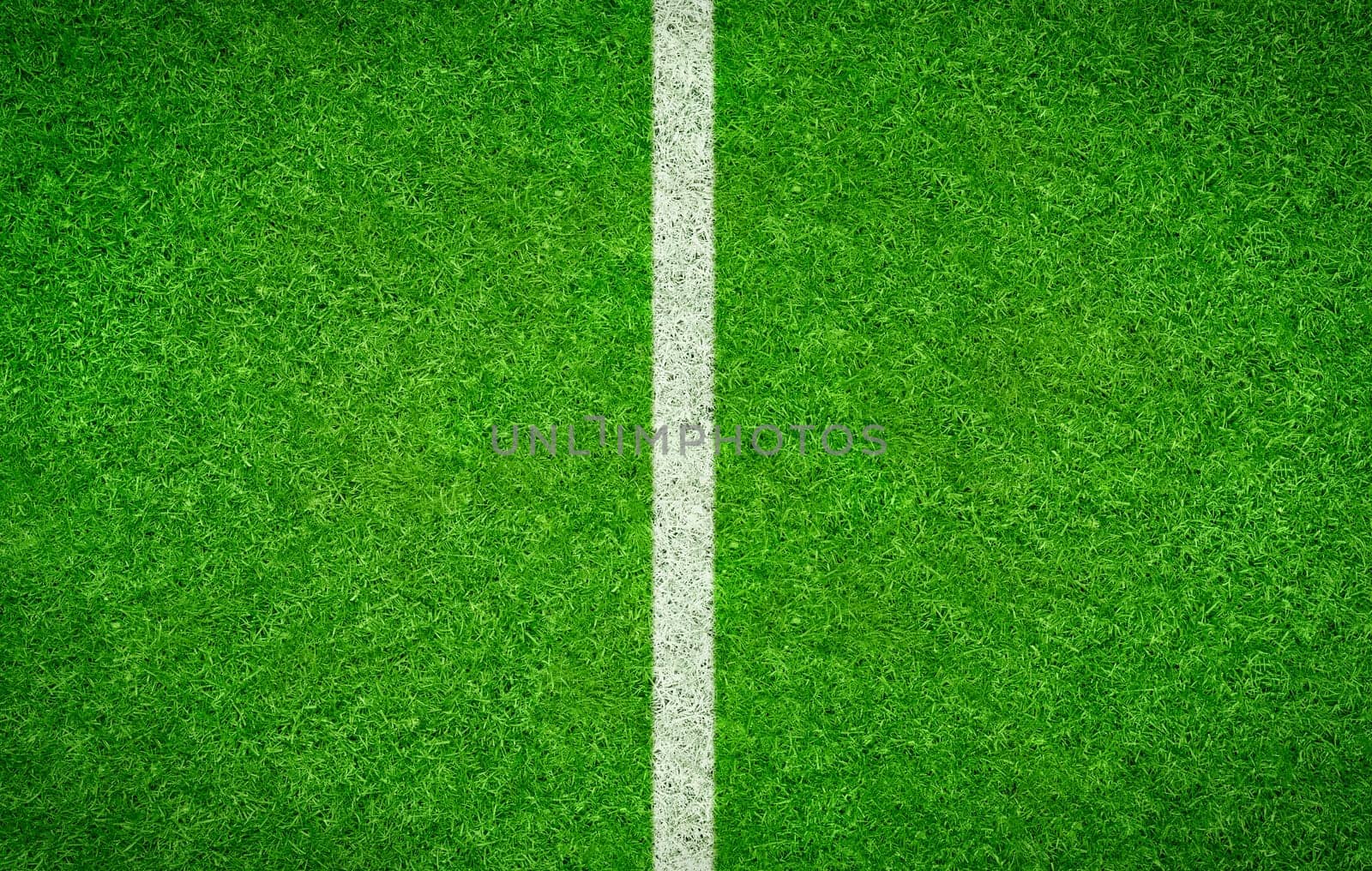 Football turf with vertical line