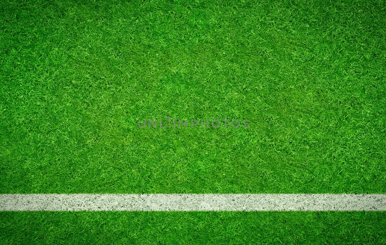 Football turf with horizontal line