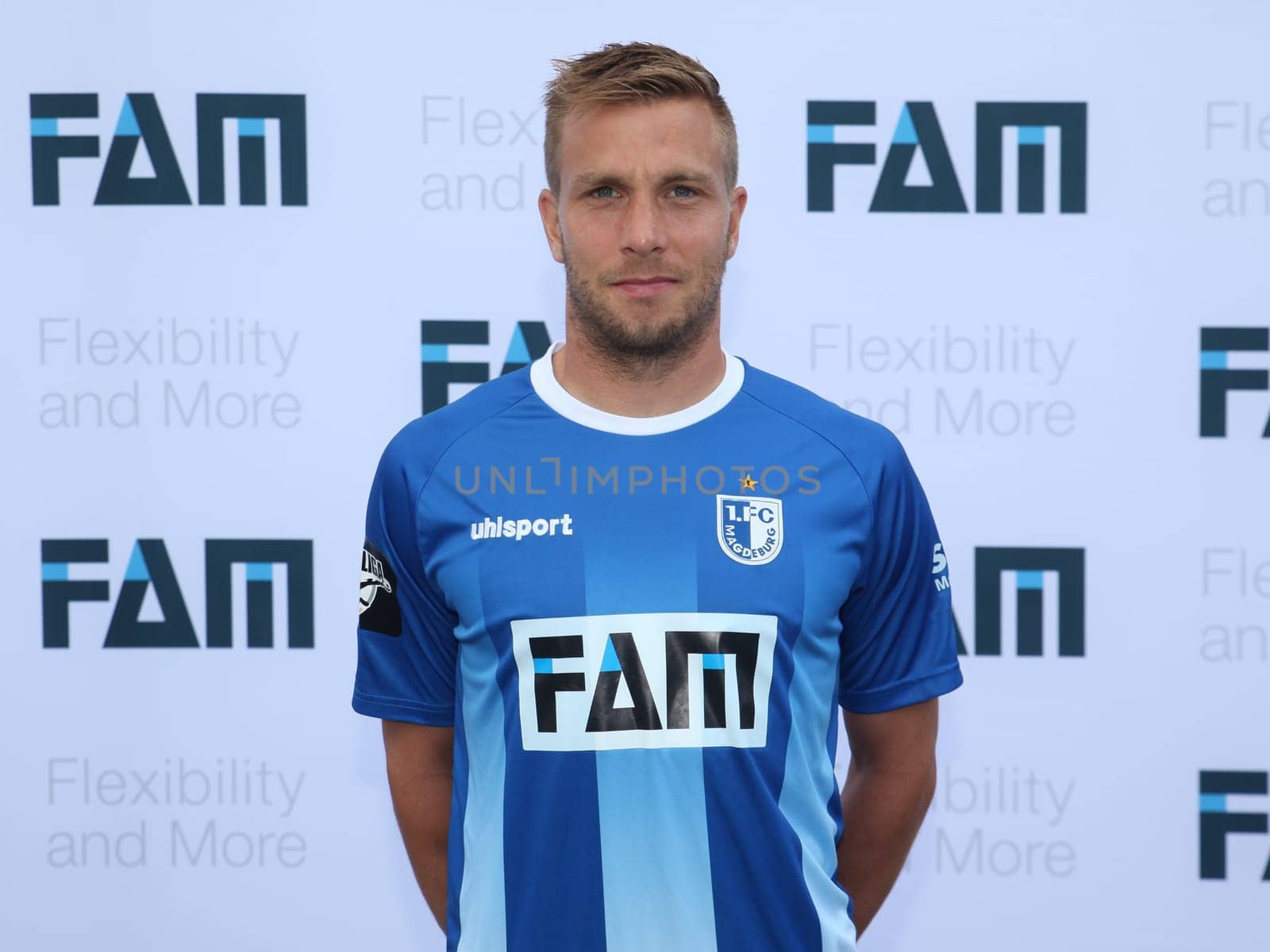 Lars Fuchs (1.FC Magdeburg) in the squad1. FC Magdeburg 3.Liga season 2015/2016