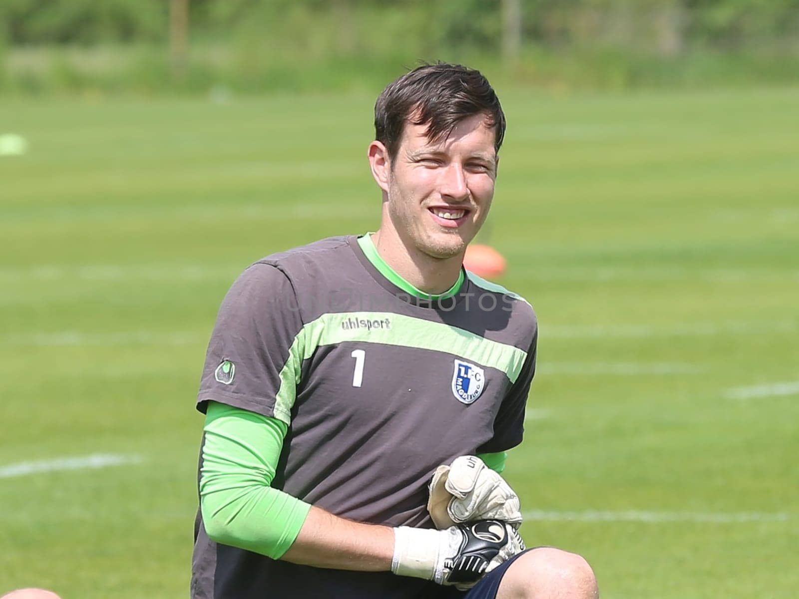 Goalkeeper Matthias Tischer (1.FC Magdeburg) during training on 12.5.2016 in Magdeburg