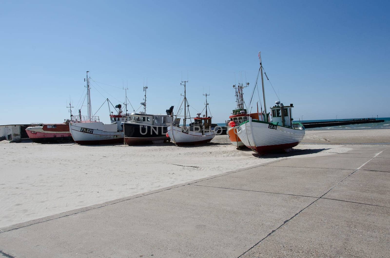 some fishingboat on land in Denmark