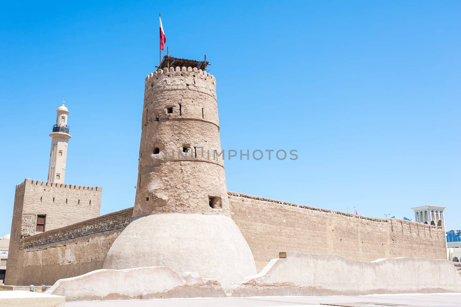 Al Fahidi Fort (1787), home to the Dubai Museum and city's oldest building. Dubai, UAE.