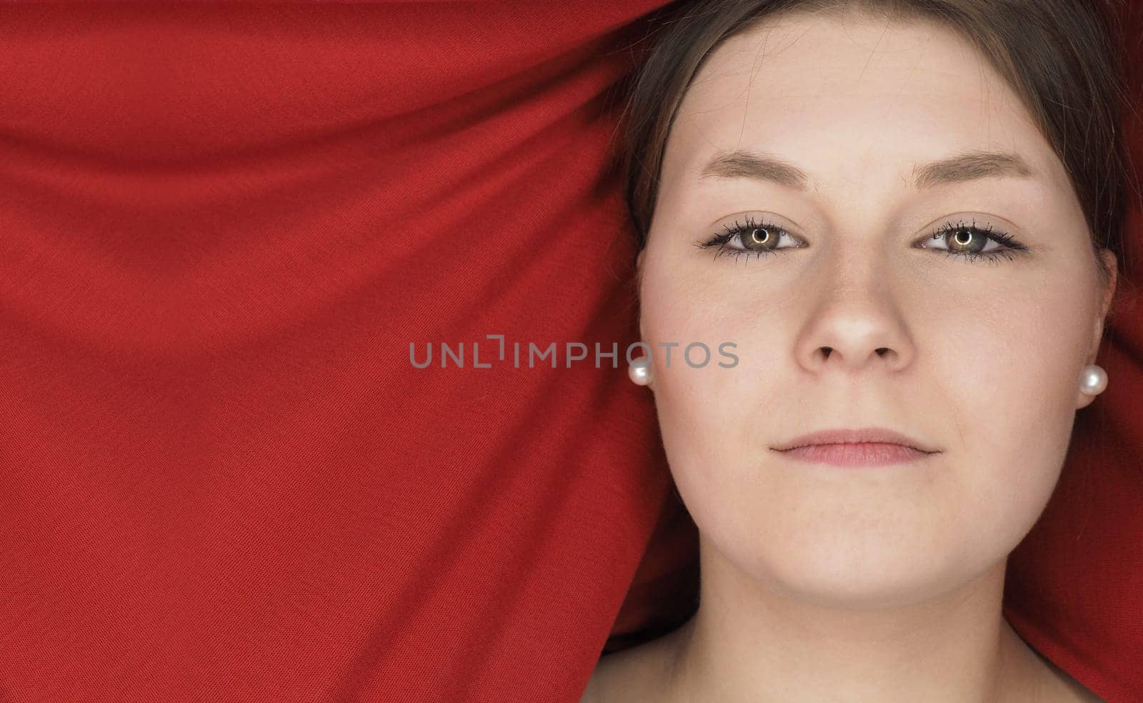 Natural skin portrait of a beautiful teenage woman